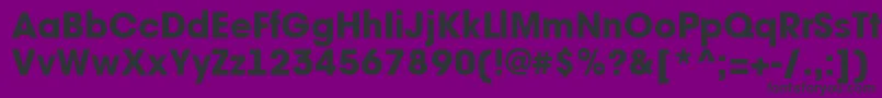 フォントAvant21 – 紫の背景に黒い文字