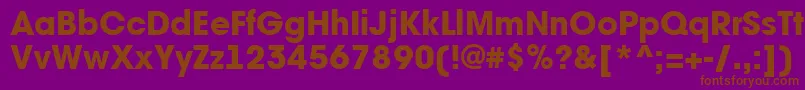 Avant21 Font – Brown Fonts on Purple Background