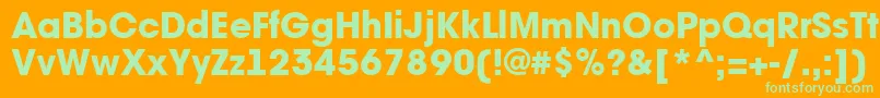 Avant21 Font – Green Fonts on Orange Background