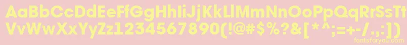 Avant21 Font – Yellow Fonts on Pink Background