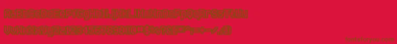 Savior2 Font – Brown Fonts on Red Background