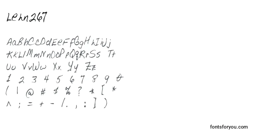 A fonte Lehn267 – alfabeto, números, caracteres especiais