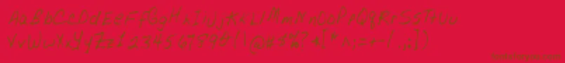 Lehn267-Schriftart – Braune Schriften auf rotem Hintergrund