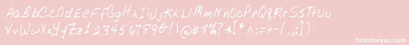Lehn267 Font – White Fonts on Pink Background