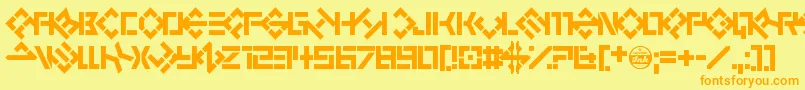 fuente 6Cells – Fuentes Naranjas Sobre Fondo Amarillo