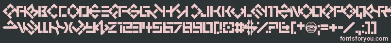 6Cells Font – Pink Fonts on Black Background