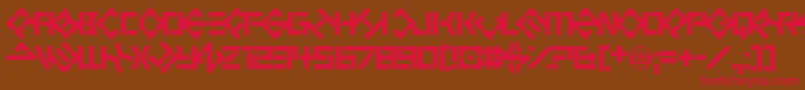 6Cells Font – Red Fonts on Brown Background