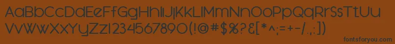 Czcionka SfOrsonCasualMedium – czarne czcionki na brązowym tle
