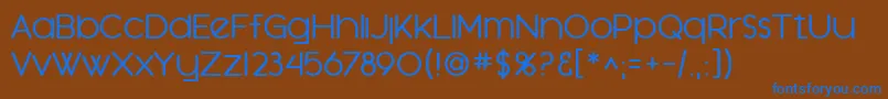 SfOrsonCasualMedium Font – Blue Fonts on Brown Background