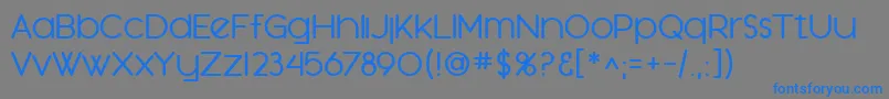 SfOrsonCasualMedium-Schriftart – Blaue Schriften auf grauem Hintergrund