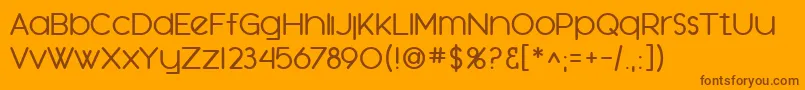 SfOrsonCasualMedium Font – Brown Fonts on Orange Background
