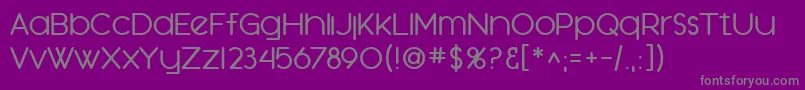 SfOrsonCasualMedium Font – Gray Fonts on Purple Background
