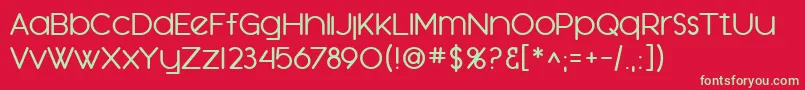 SfOrsonCasualMedium Font – Green Fonts on Red Background