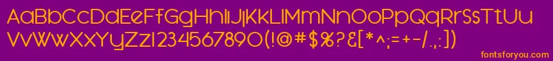 SfOrsonCasualMedium Font – Orange Fonts on Purple Background