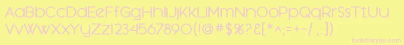 SfOrsonCasualMedium Font – Pink Fonts on Yellow Background