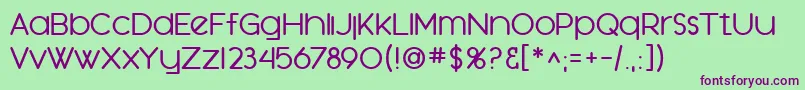 SfOrsonCasualMedium Font – Purple Fonts on Green Background
