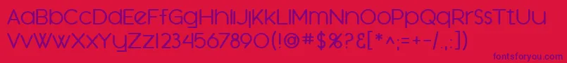 SfOrsonCasualMedium Font – Purple Fonts on Red Background