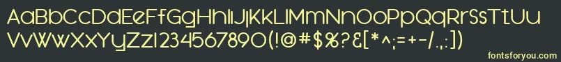 SfOrsonCasualMedium Font – Yellow Fonts on Black Background