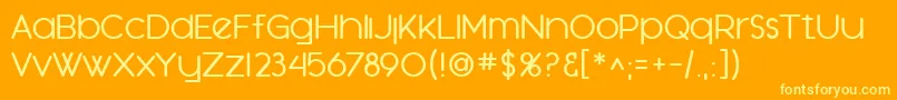 SfOrsonCasualMedium Font – Yellow Fonts on Orange Background