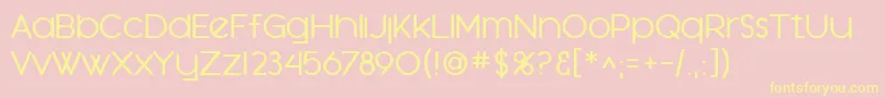 SfOrsonCasualMedium Font – Yellow Fonts on Pink Background