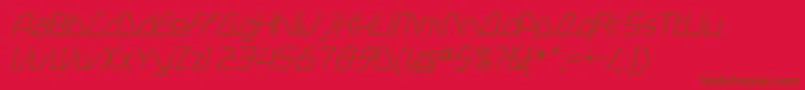 Swerveli Font – Brown Fonts on Red Background