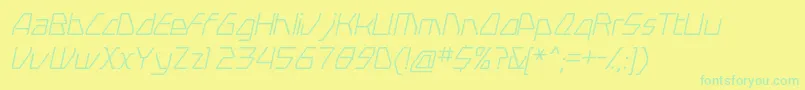 Swerveli-Schriftart – Grüne Schriften auf gelbem Hintergrund