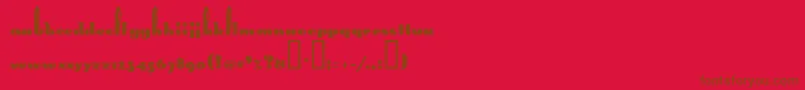 LongEarsMf Font – Brown Fonts on Red Background