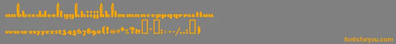 LongEarsMf Font – Orange Fonts on Gray Background