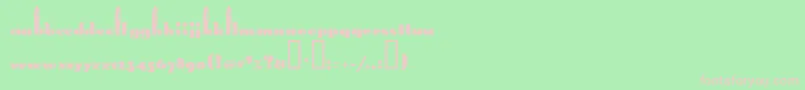 LongEarsMf Font – Pink Fonts on Green Background