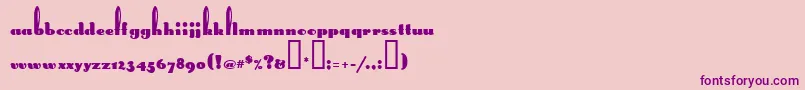 Weitere Informationen zur LongEarsMf-Schriftart LongEarsMf-Schriftart – Violette Schriften auf rosa Hintergrund