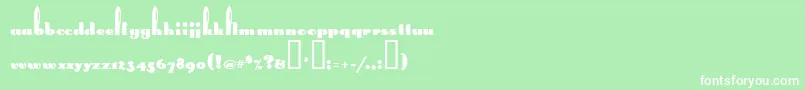 LongEarsMf Font – White Fonts on Green Background