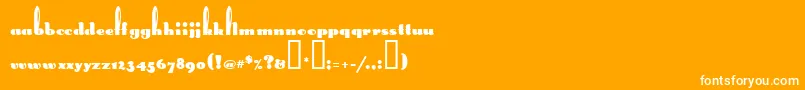 Шрифт LongEarsMf – белые шрифты на оранжевом фоне
