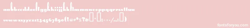 フォントLongEarsMf – ピンクの背景に白い文字