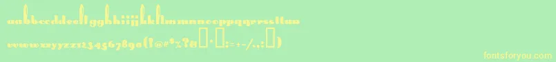 LongEarsMf Font – Yellow Fonts on Green Background
