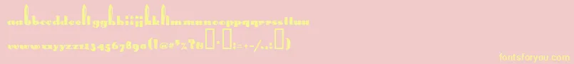 LongEarsMf Font – Yellow Fonts on Pink Background