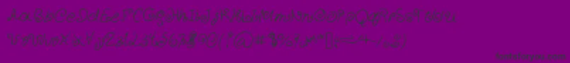 CurlyCuties Font – Black Fonts on Purple Background