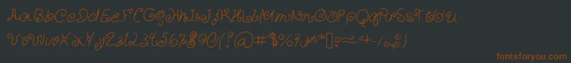 CurlyCuties Font – Brown Fonts on Black Background