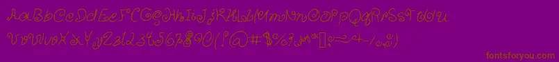 CurlyCuties Font – Brown Fonts on Purple Background
