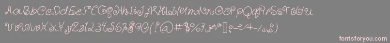 CurlyCuties Font – Pink Fonts on Gray Background