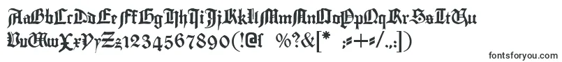 Gutenbergtextura-fontti – Vaakunafontit