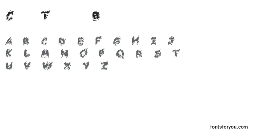 Schriftart ComicTragedyBc – Alphabet, Zahlen, spezielle Symbole