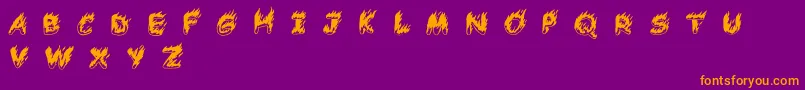 ComicTragedyBc Font – Orange Fonts on Purple Background