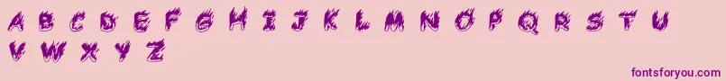 ComicTragedyBc Font – Purple Fonts on Pink Background