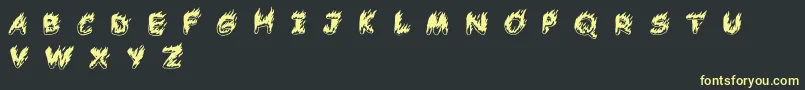 ComicTragedyBc Font – Yellow Fonts on Black Background