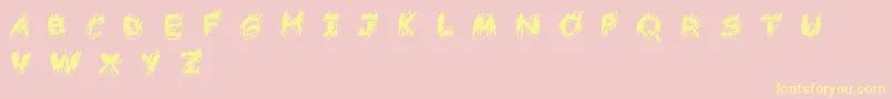 ComicTragedyBc Font – Yellow Fonts on Pink Background