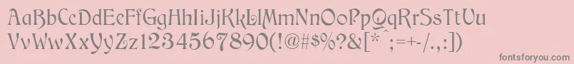 MedievalEnglishNormal Font – Gray Fonts on Pink Background