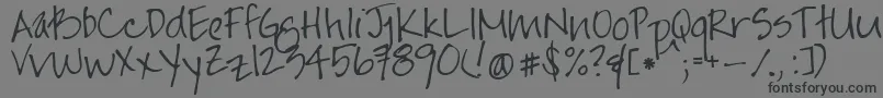 Jayneprintyoff Font – Black Fonts on Gray Background