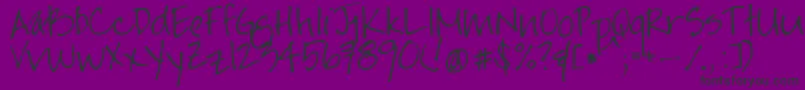 Jayneprintyoff Font – Black Fonts on Purple Background
