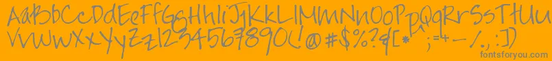 Jayneprintyoff Font – Gray Fonts on Orange Background