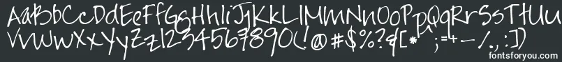 Jayneprintyoff Font – White Fonts on Black Background